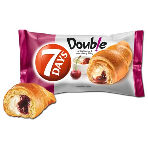 7DAYS Double Croissant Vanille/Sauerkirsch 60g