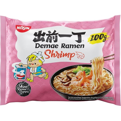 Nissin Demae Ramen Nudeln Shrimps Geschmack 100g