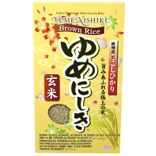Yume Nishiki Brauner Sushi Natur Reis 1000g