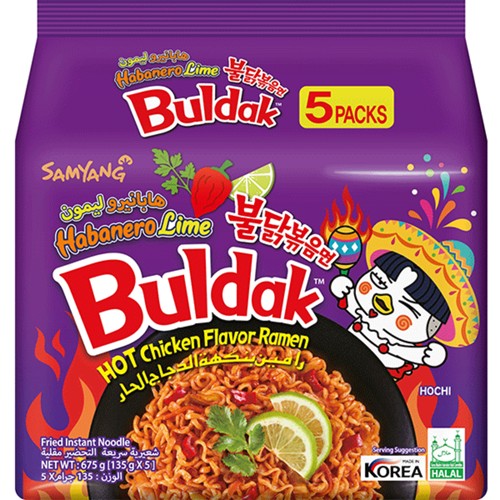Samyang Buldak Hot Chicken Habanero Lime Ramen Multipack 670g