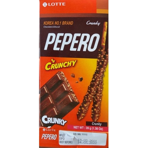Lotte Pepero Crunchy Sticks 39g
