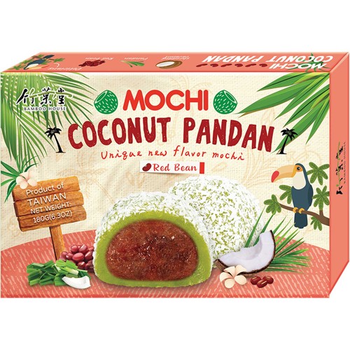 Bamboo House Mochi Kokosnuss Pandan Rote Bohne 180g