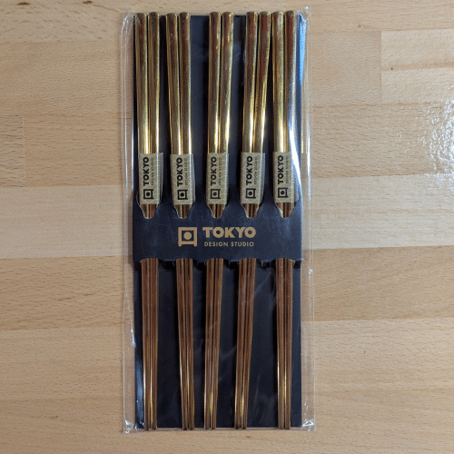 Eßstäbchen aus Edelstahl (Gold)