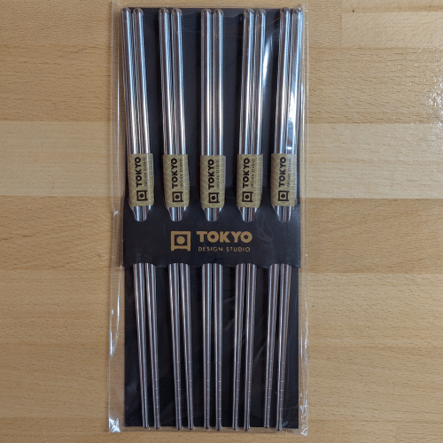Eßstäbchen aus Edelstahl (Silber)