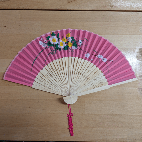 Fächer aus Holz (Rosa)
