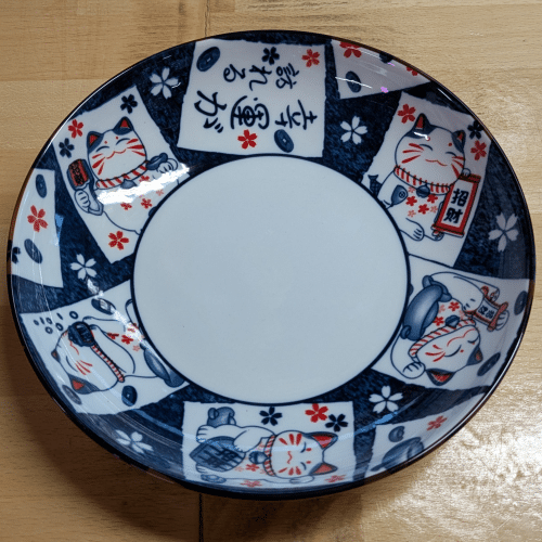 Keramikteller Katzen (Blau)