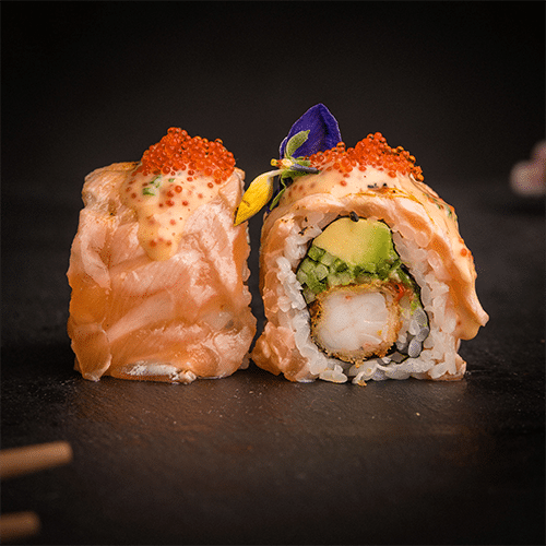 Gamba Flamed Lachs Topping Roll
