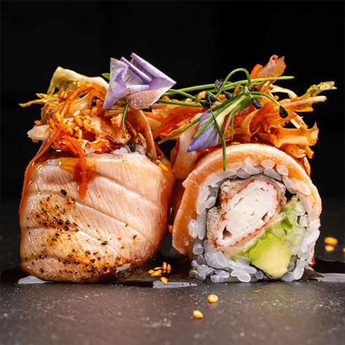 Lachs Kimchi Surimi Roll