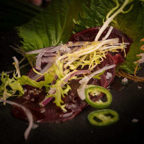 Rote Bete Trüffel Ponzu Sashimi
