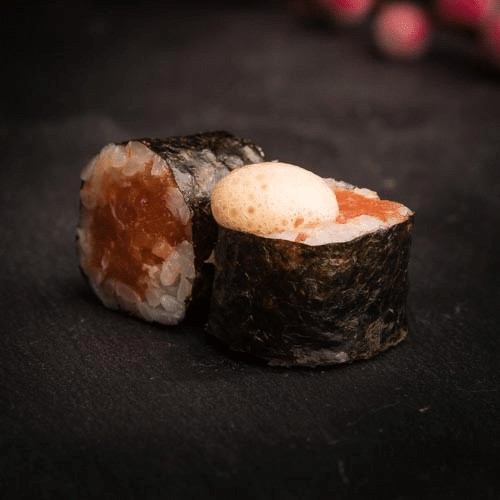 Trüffelschaum Tuna Tatar Maki