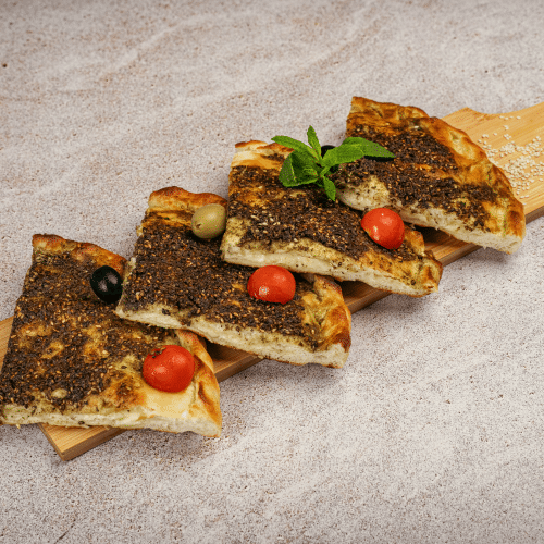 Manakish Gefüllte Käsetasche mit Zatar