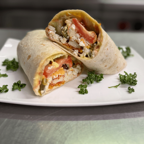 Chili Cheese Wrap - Crispy Chicken mit Pommes frites