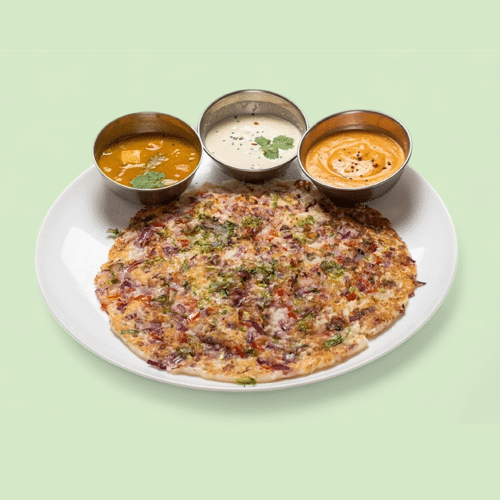 Onion Utthappam (vegan)