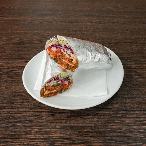 Drehspieß Rolle mit Fleisch