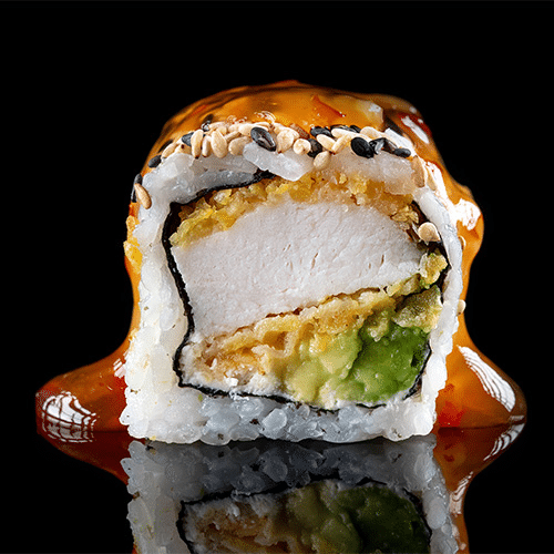 Crispy Chicken mit Avocado und Frischkäse California