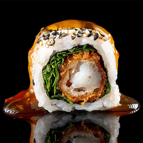 Tempura-Garnelen mit Rucola California