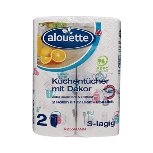 Alouette Küchentücher 102 Blatt 2x Rollen 110g