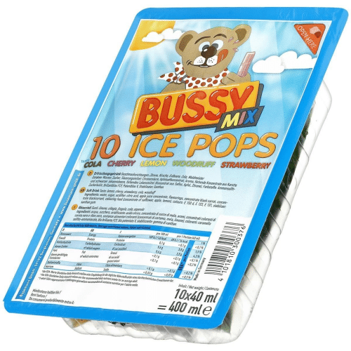 Bussy Wassereis 10 Stück 400ml