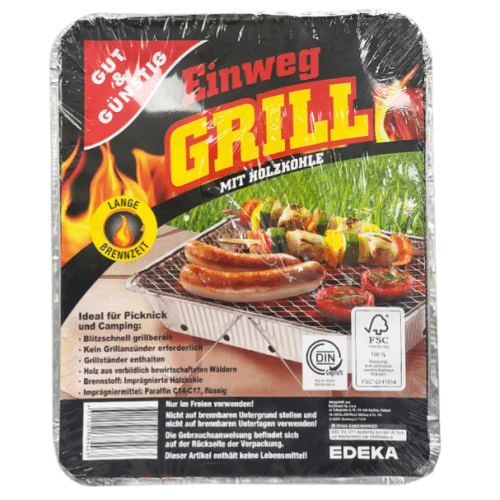 Gut & Günstig Picknick Grill mit Holzkohle