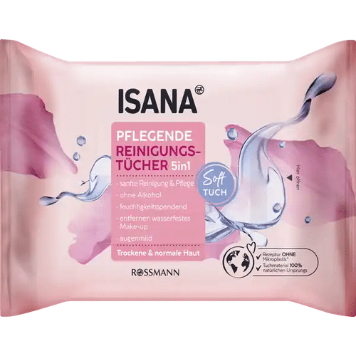 Isana Pflege&Reinigungstücher 5in1 Trockene&Normale Haut 25stk.