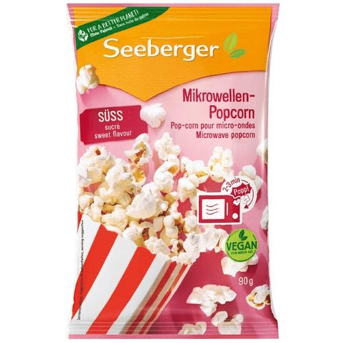 Seeberger Mikrowellen-Popcorn süß 90g