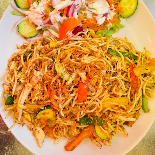 Gebratene Nudeln Mit Lammfleisch