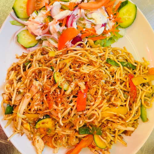 Gebratene Reis Mit Lammfleisch