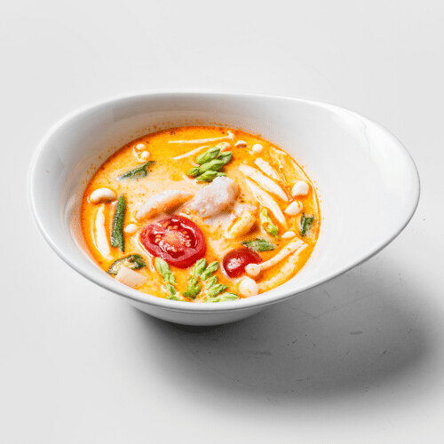 Cremige Kokos-Suppe - Garnelen