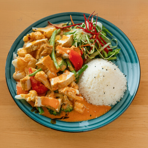 Curry Bowl - Garnelen gebraten