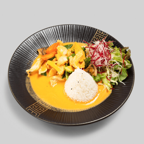 Curry Insel (scharf) mit Hühnerfleisch
