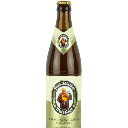 Franziskaner Weissbier Hefeweizen naturtrüb Hell 0.5l (EINWEG)