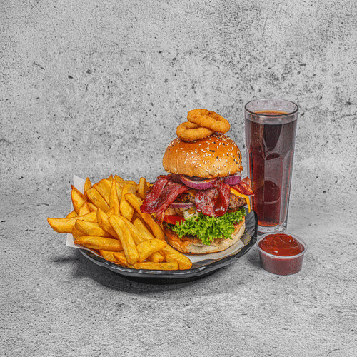 Beef BBQ Burger-Menü