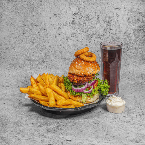 Crunch Chicken Burger-Menü