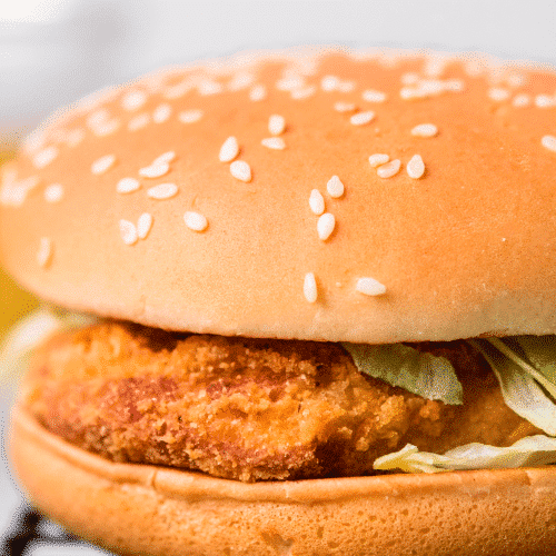Hähnchenschnitzel Burger Angebot (3 Stück) mit 1.l Cola Flasche