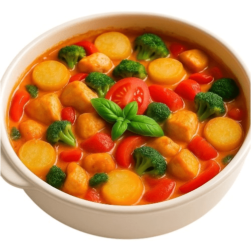 Kartoffelauflauf mit Paprika, Hähnchen
