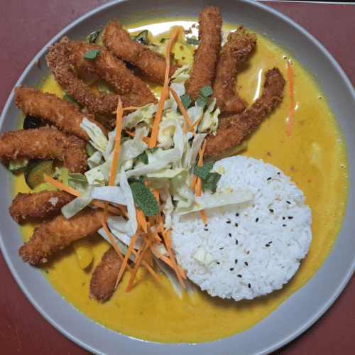 Mango Gerichte - Knuspriges Hühnerfilet