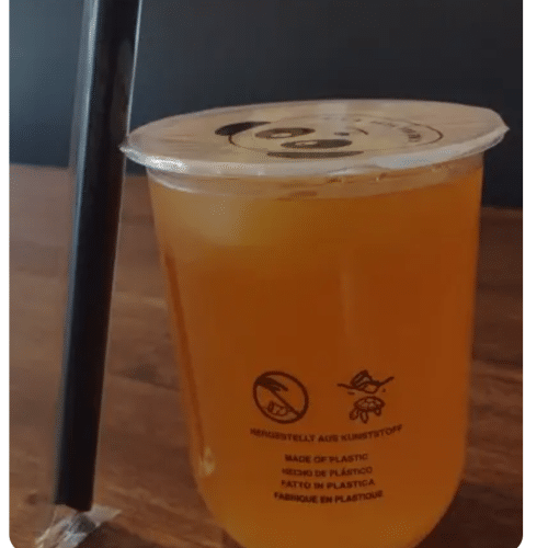 Pfirsich Grüner Bubble Tee 0,5l