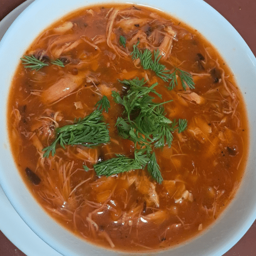 Sauer-scharf-suppe