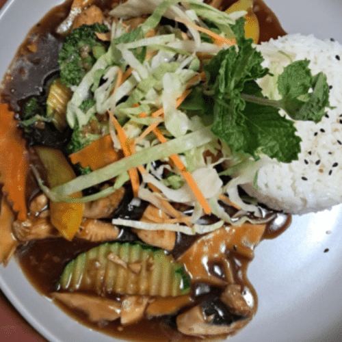 Teriyaki-Sauce- Hühnerfleisch