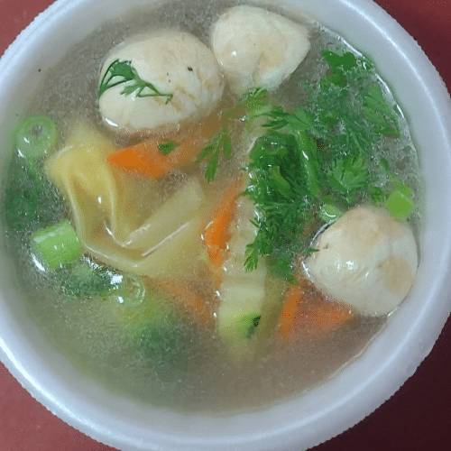 Wantan-teigtaschen-suppe