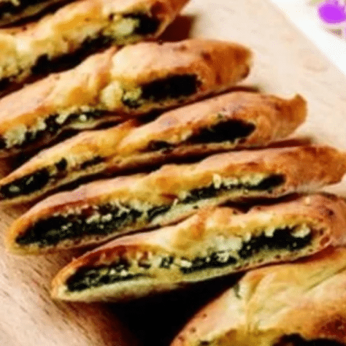 Pide mit Spinat, Käse