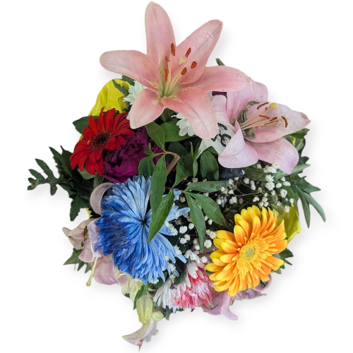 Lilien mit bunter Blütenpracht , auffällig und liebevoll zugleich