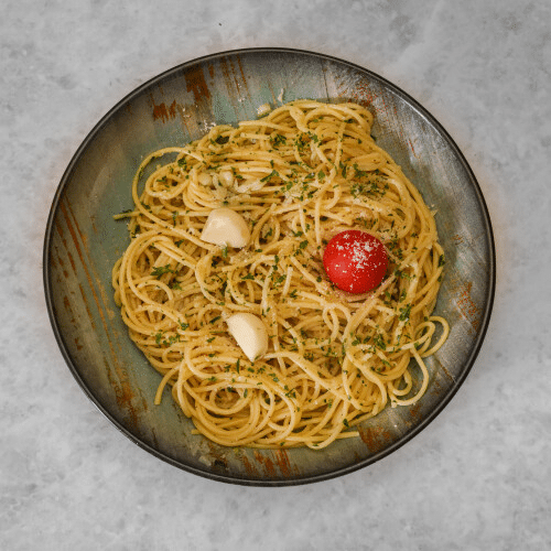 Spaghetti in Öl und Knoblauch