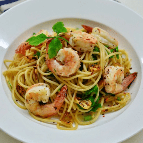 Spaghetti Aglio Olio e Scampi