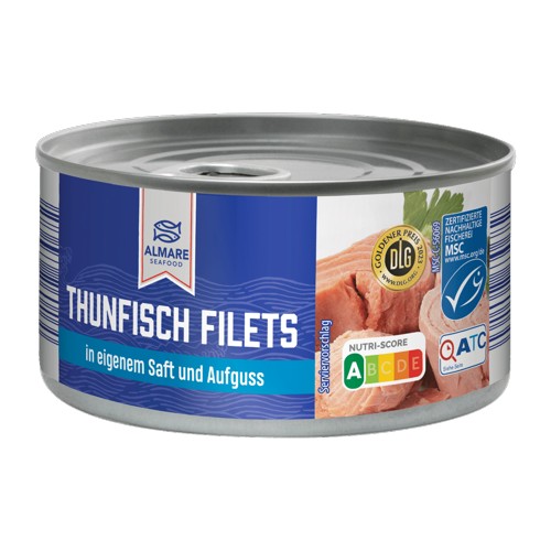Almare Seafood Thunfischfilets in Sonnenblumenöl 195g 
