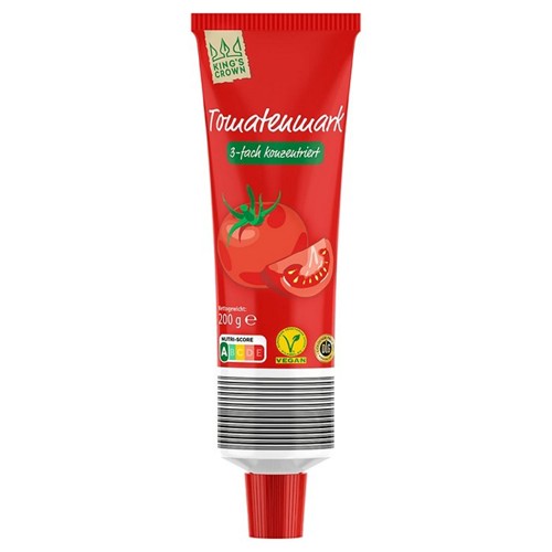 King's Crown Tomatenmark 3-fach VEGAN 200g 