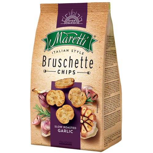 Maretti Bruschette Chips Slow Roasted Garlic 150g 