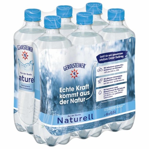 Gerolsteiner Naturell 6 x 0.5l (EINWEG)