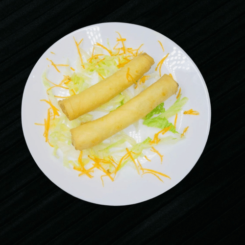 Frühlingsrolle mit Lammfleisch gefüllt