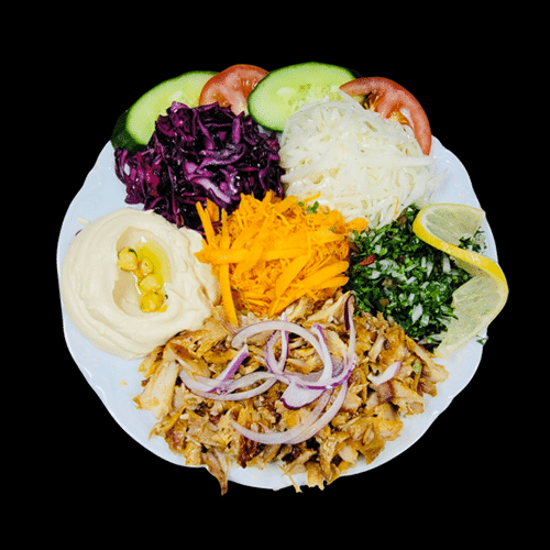 Shawarma Teller Hummus